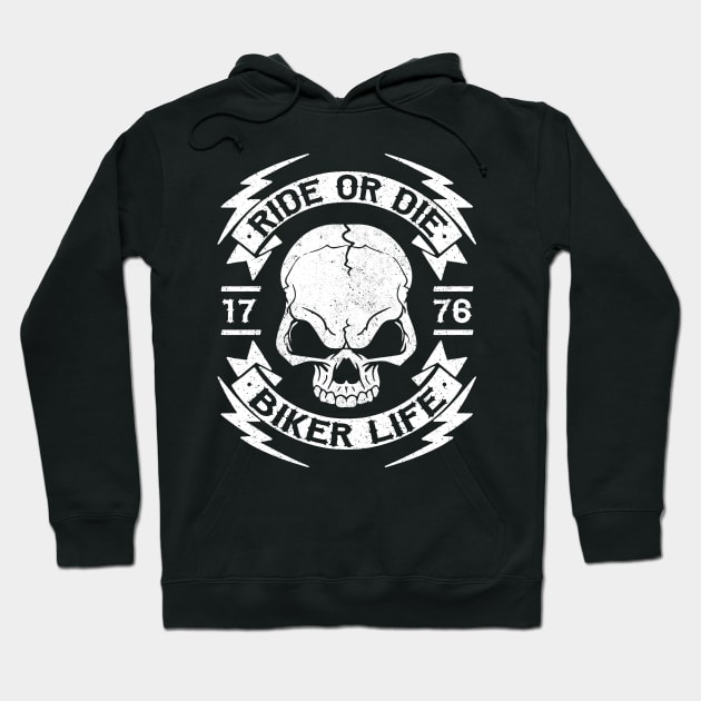 BIKER - RIDE OR DIE Hoodie by Tshirt Samurai